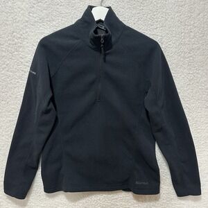 Marmot 1/4 Zip Black Fleece Embroidered Logo Pullover w/ Company Logo Size M